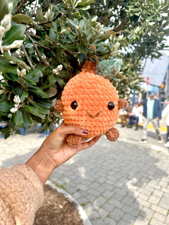 Peluche orange, Amigurumi, Fruit super mignon, Grande peluche