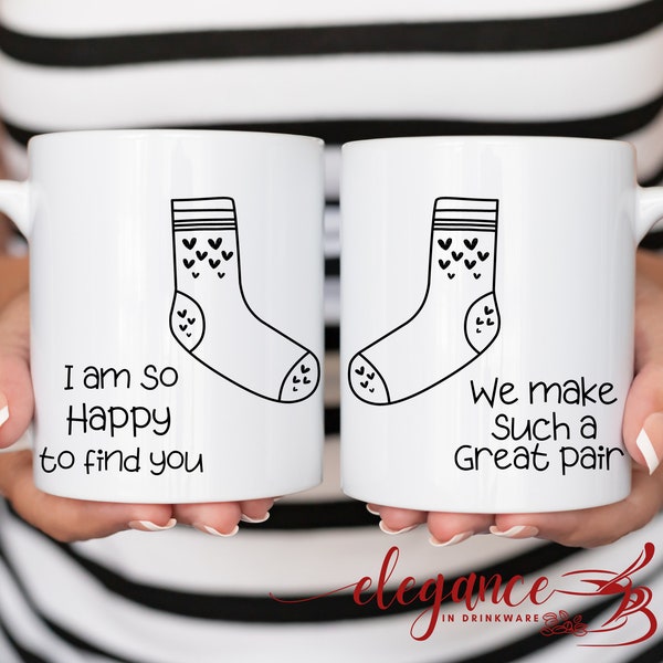 I Am So Happy To Find You We Make Such A Great Pair | Valentines Day Gift for Him Her, Couple Mug