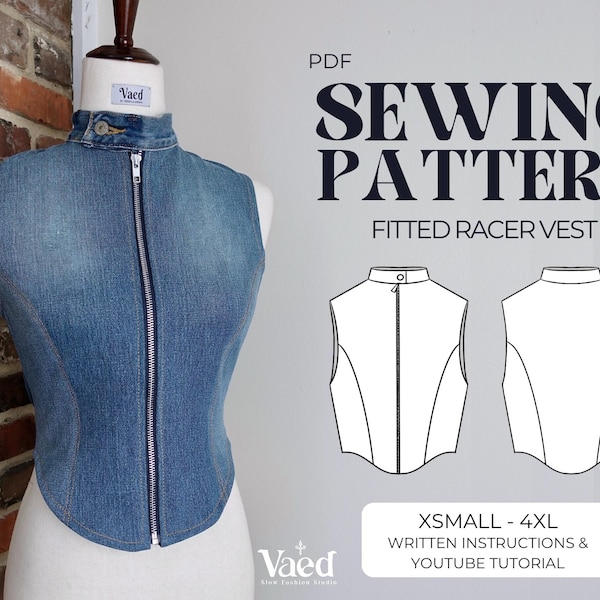 Racer Vest Sewing Pattern | Beginner Friendly | Small-4XL
