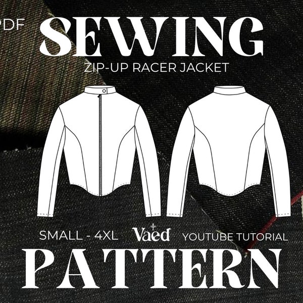 Zip Up Racer Jacket Sewing Pattern