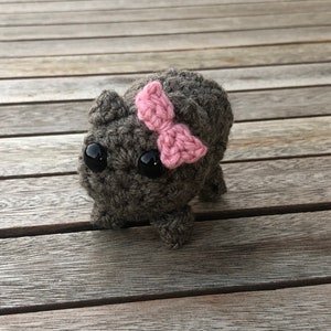 Cute Crochet Sad Hamster, Hamster TikTok Viral Meme, Handmade Hamster, Cute TikTok Coquette Hamster