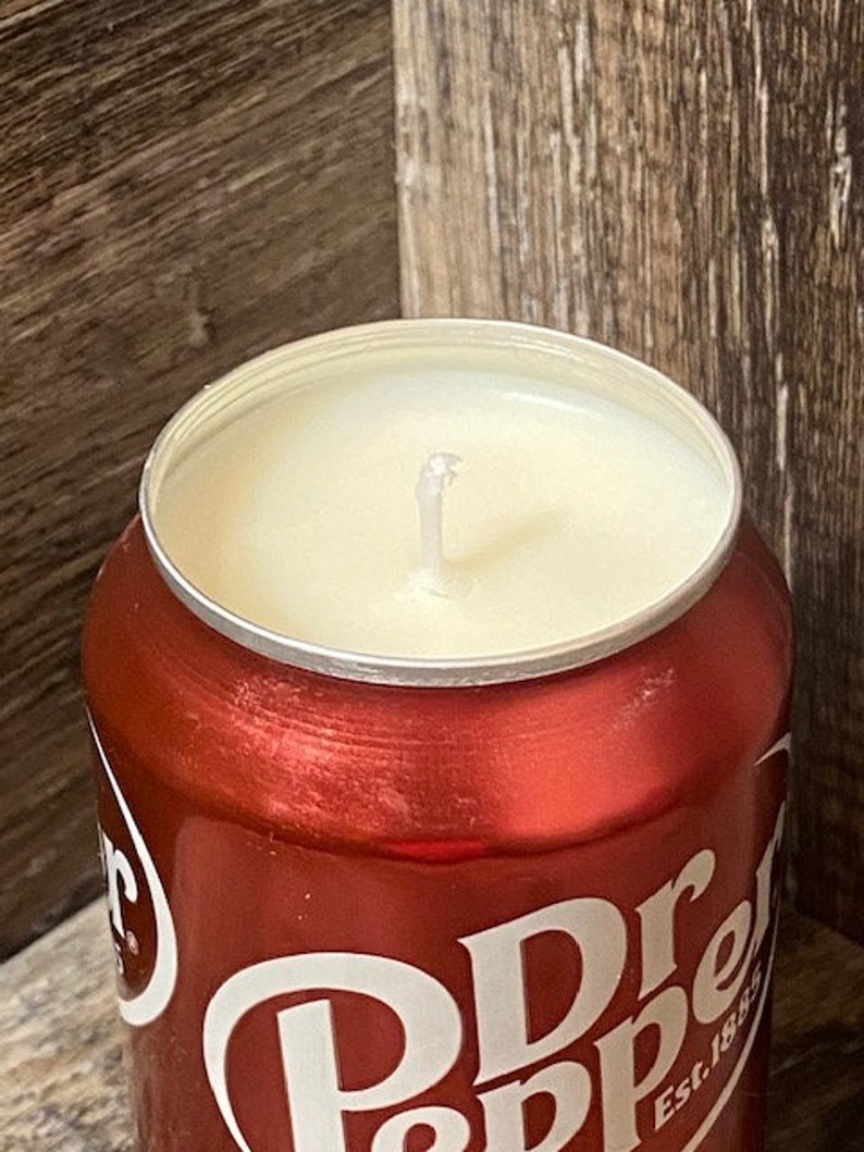 Hand Poured Dr Pepper Soda Can Candle dr Pepper Soy Candle Custom
