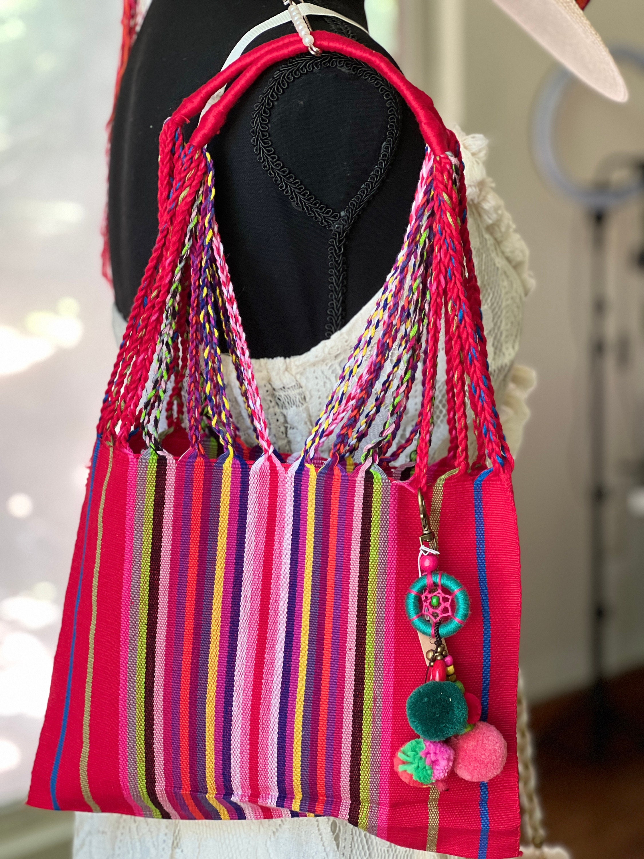 Caitlyn Handwoven Bohemian Tote Bag For Eco Shoppers Durable Knit Spacious Interior Magnetic Closure