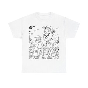 Camiseta de granjero con dibujos animados, unisex, de algodón grueso, regalo divertido para amantes de la agricultura, ideal para barbacoas de verano.