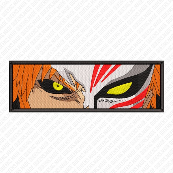 Embroidery Ichigo Kurosaki Naruto machine file design Shinigami One Piece Anime Queens Made