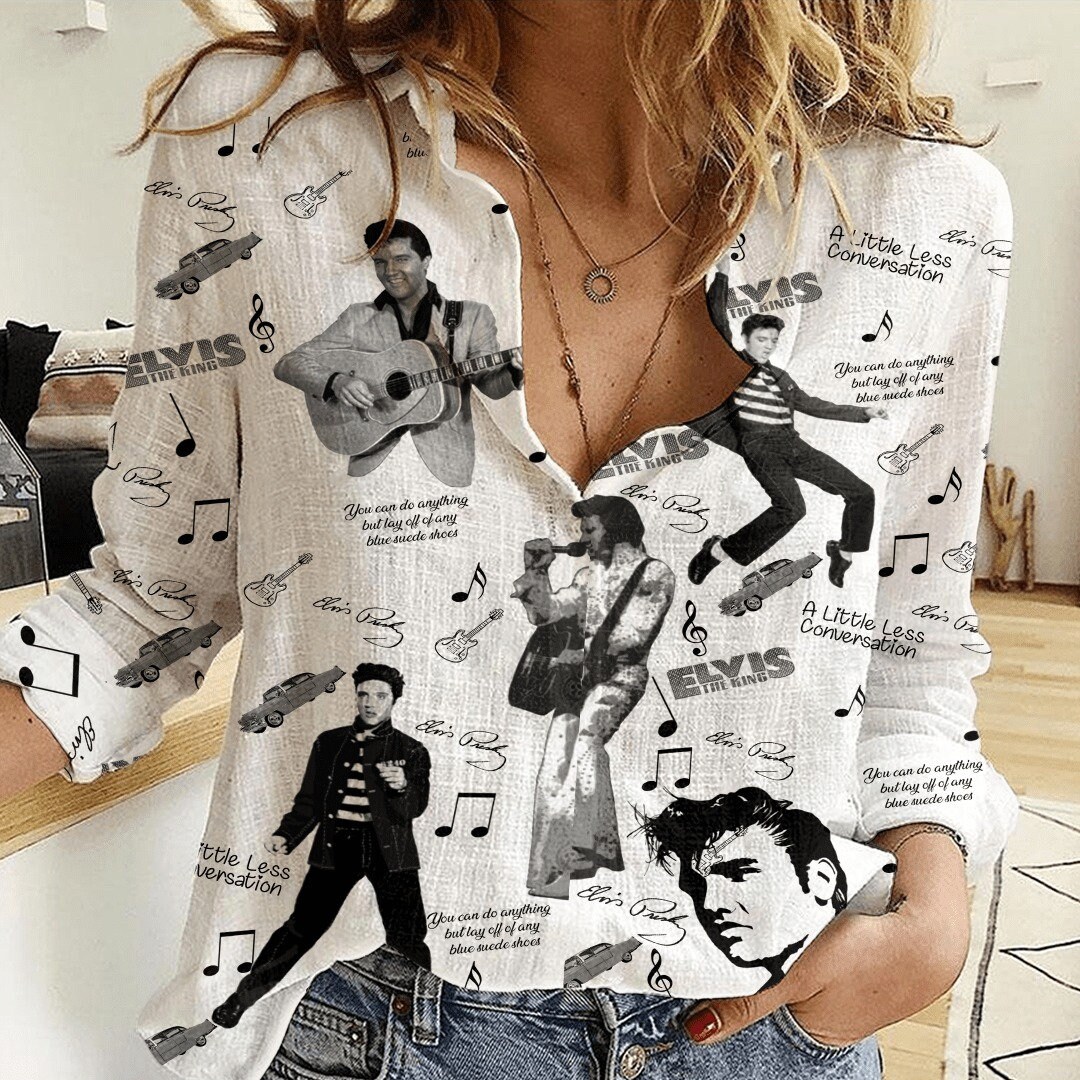 thumbnail interactive-video image 1 of Elvis Presley 50s Rock N Roll T-Shirt – The King – S To 3XL – 100% Cotton 1 of 2