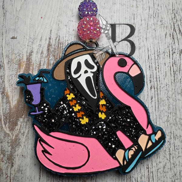 Floating Scream Car Freshie: Handmade Halloween Themed Air Freshener