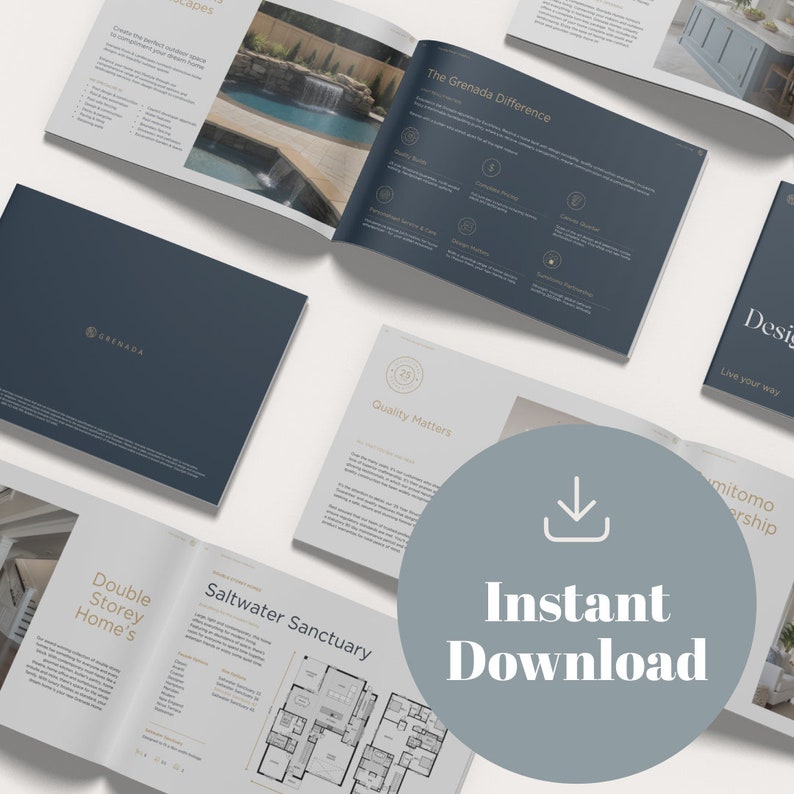 A4 Customisable Home Builder Booklet Template | for Builders & Project ...