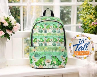 Handmade Frog Shaped Backpack | Made-to-order | Whimsical  display picture 1