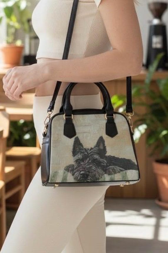 Scottish Terrier Crossbody Bag, Scottie Dog Purse, Scotty Dog Mom
