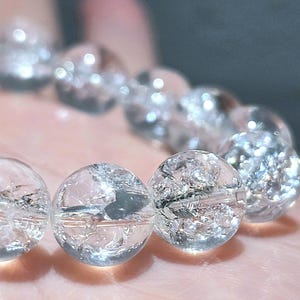 High-Energy Tibetan Himalayan Crackled Quartz Bracelet | High Altitude Energy Crown Chakra Healing | High-Vibration Potent Himalayan Energy