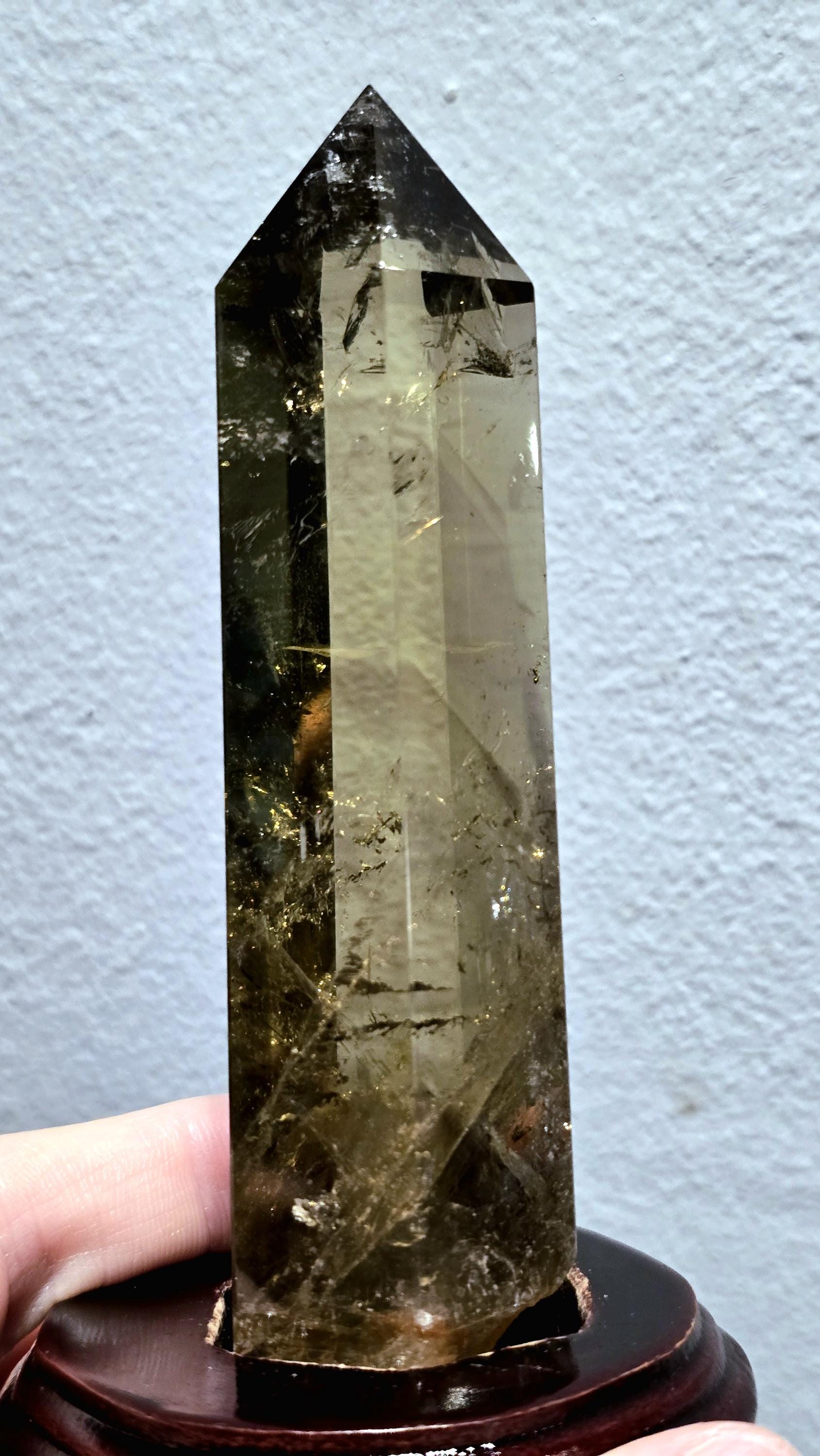 Geldanziehender Talisman aus Citrin, Turm aus echtem Citrin ...