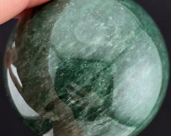 Dark Green Aventurine Sphere: Abundance Crystal Decor (53.7mm)