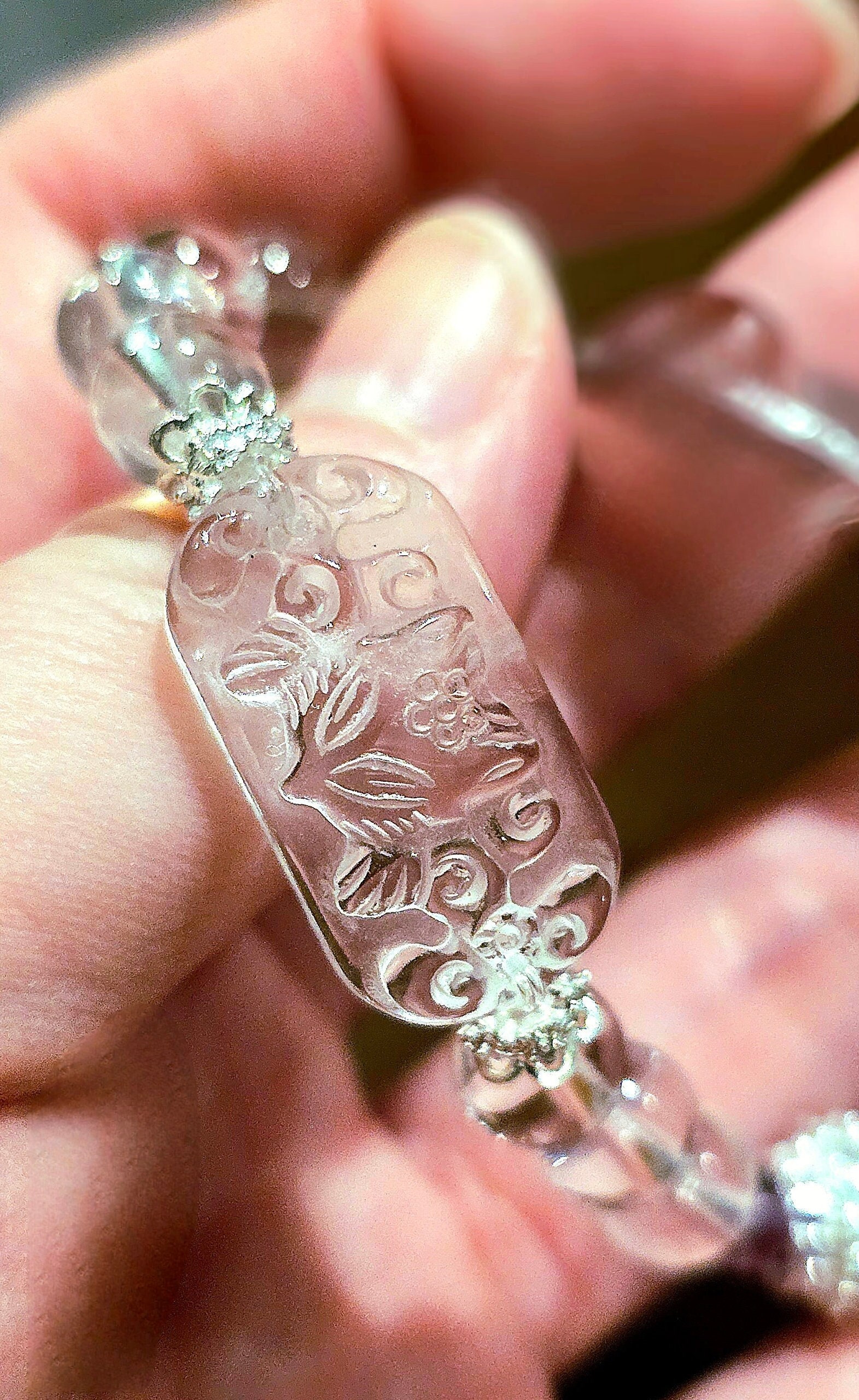 九尾の狐 狐 ガーデンクォーツ 稲荷 ペンダント トップ クォーツイン