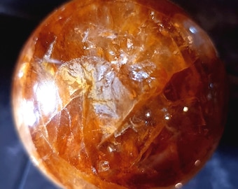 Golden Healer Quartz Sphere | 67.6mm | Master Healer | Large Energy Amplifier Crystal Ball