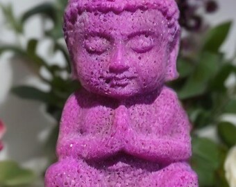 Hand-carved Raw Ruby Buddha: High-Altitude Energy Nepalese Himalayan Sacred Peaks Buddhist Crystal , 80mm