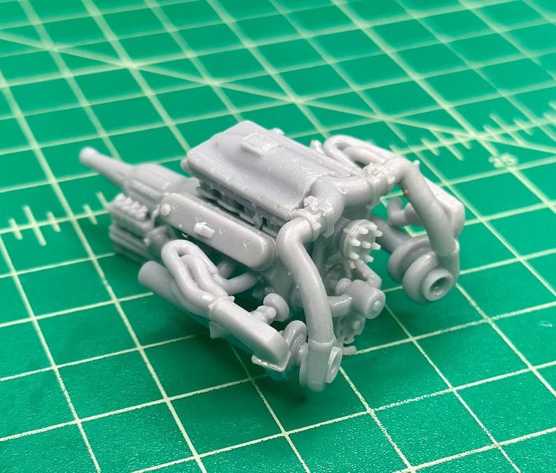 Twin Turbo LSX Model Engine Resin 3D Printed 1:24-1:8 Scale - Foto 9