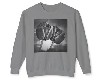 Vintage Tulip (BL) Unisex Lightweight Crewneck Sweatshirt