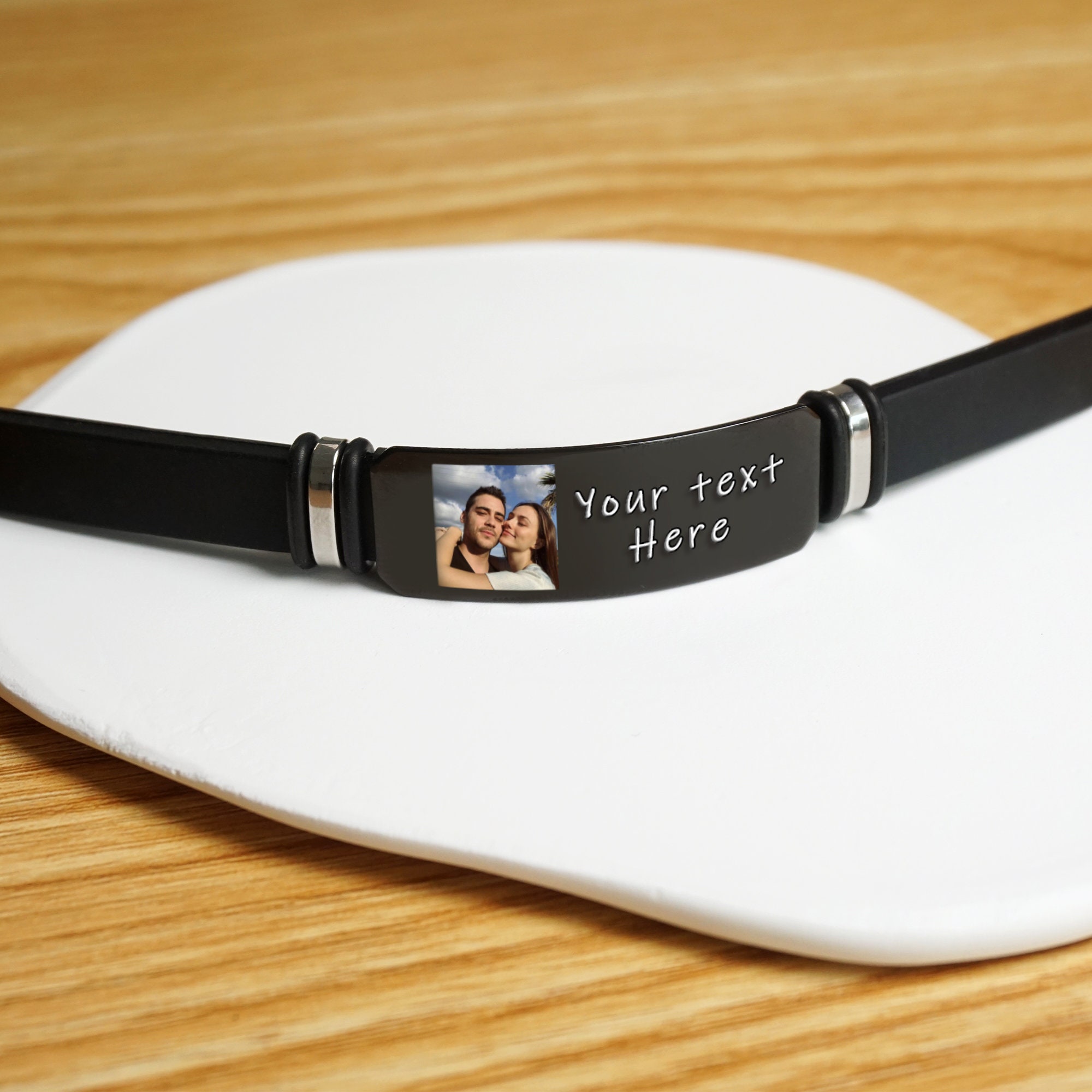 Personalized Photo Bracelet, Custom Photo Bracelet, Engraved Bracelet ...