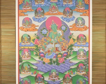 Ventuno Thangka tibetani di Tara