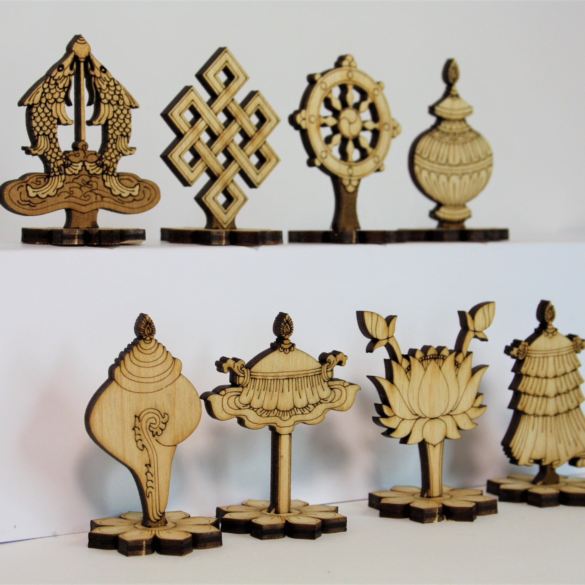 Eight Auspicious Symbols of Buddhism Ashamangala - Etsy
