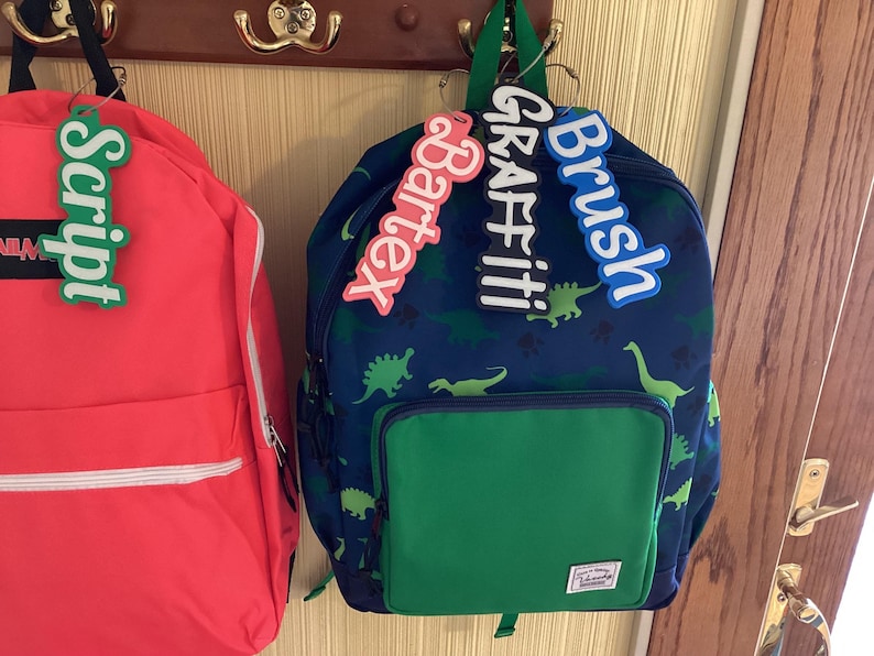 XL Name Tag - Large Customizable Backpack Lunchbox or Luggage Label ...