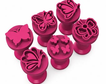Butterfly Brigadeiro Stamp Set – 6 Designs for Sweets & Fondant
