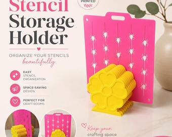 3D Printed Stencil Holder | Cookie, Cake Craft Organizer Slots