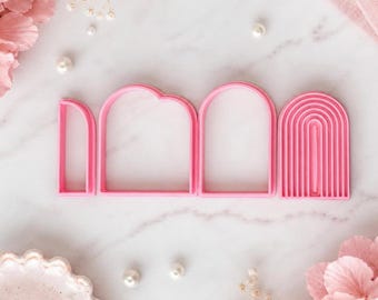 Trendy Cookie Plaque Cutter Set | Complete Arch Fondant Cutter Kit for Cookies & Cakes