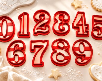 Number Cookie Cutter | Individual Number Cutter | Birthday Cookie Cutter | 0-9 Number Cookie Cutters | Fondant Cutter | 3D Printed Baking To