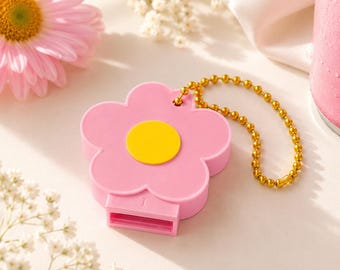 Flower Soda Can Opener Keychain | Cute Daisy Drink Tab Opener | Kawaii Beverage Opener | Gift for Her | Pink Floral Keychain