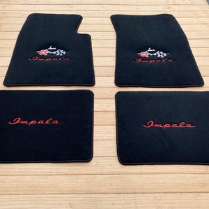 Fit For Chevy impala Carpet Floor Mats black set of4 1959-79