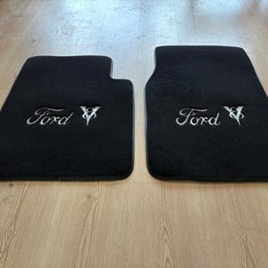 Fit For Ford F100 Pickup Truck Carpet Black Floor Mats 1953-1956 2pcs