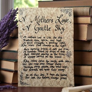 Pergamino caligráfico para el Día de la Madre: Letra personalizada en pergamino, un regalo especial para mamá