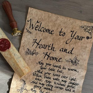 Regalo de inauguración de la casa personalizado: pergamino de caligrafía escrito a mano personalizado, decoración del hogar nuevo, recuerdo único