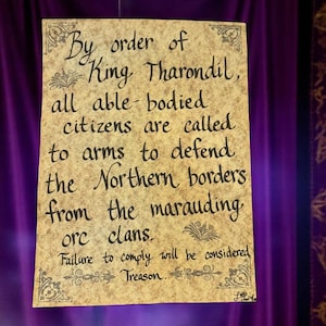 Royal Decree Scrolls – Handcrafted Calligraphy with Wax Seals for Dungeons and Dragons, Luxury Gifting & Immersive Storytelling Experiences