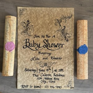 Pergamino de caligrafía para baby shower: decoración personalizada para la habitación de los niños, poema de recuerdo escrito a mano para el bebé, regalo único para baby shower, padres primerizos sentimentales