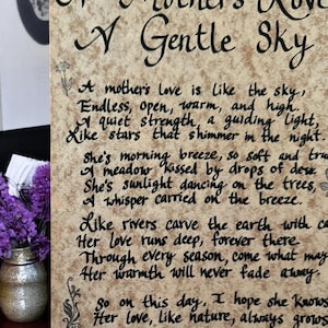 Pergamino caligráfico para el Día de la Madre: Letra personalizada en pergamino, un regalo especial para mamá