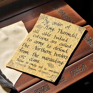 Royal Decree Scrolls – Handcrafted Calligraphy with Wax Seals for Dungeons and Dragons, Luxury Gifting & Immersive Storytelling Experiences