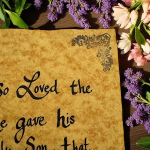Sello de cera personalizado con caligrafía personalizada, pergamino con nombre personalizado, votos escritos a mano, cartas de amor antiguas, poesía, versículos bíblicos