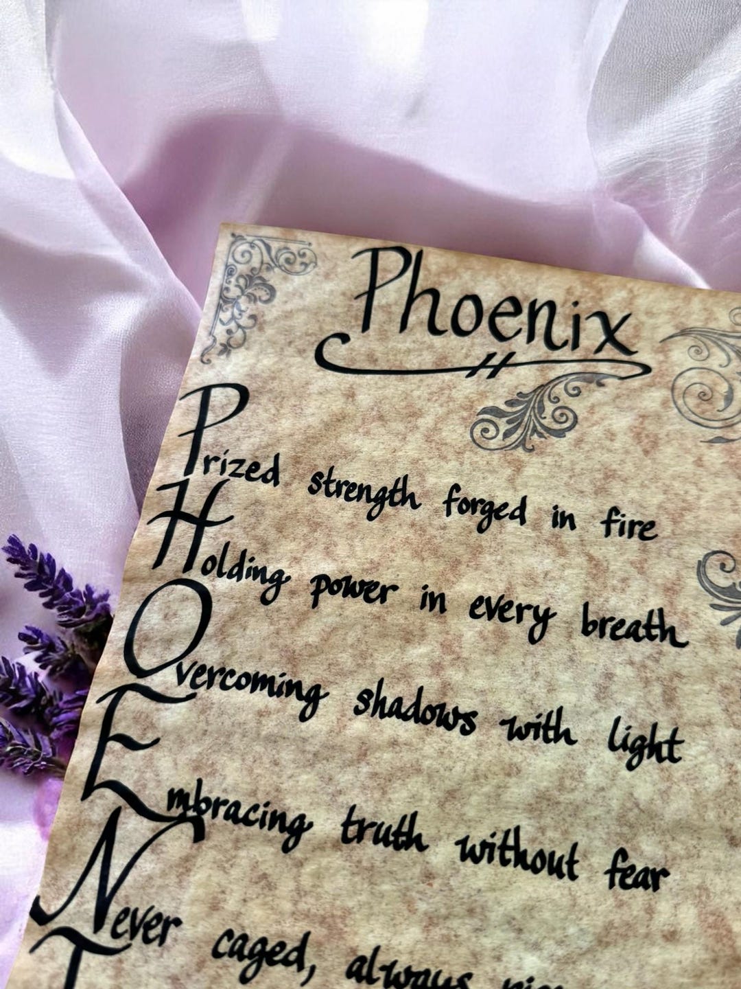 Personalized Name Calligraphy Scroll: Rainbow Parchment Art - Etsy