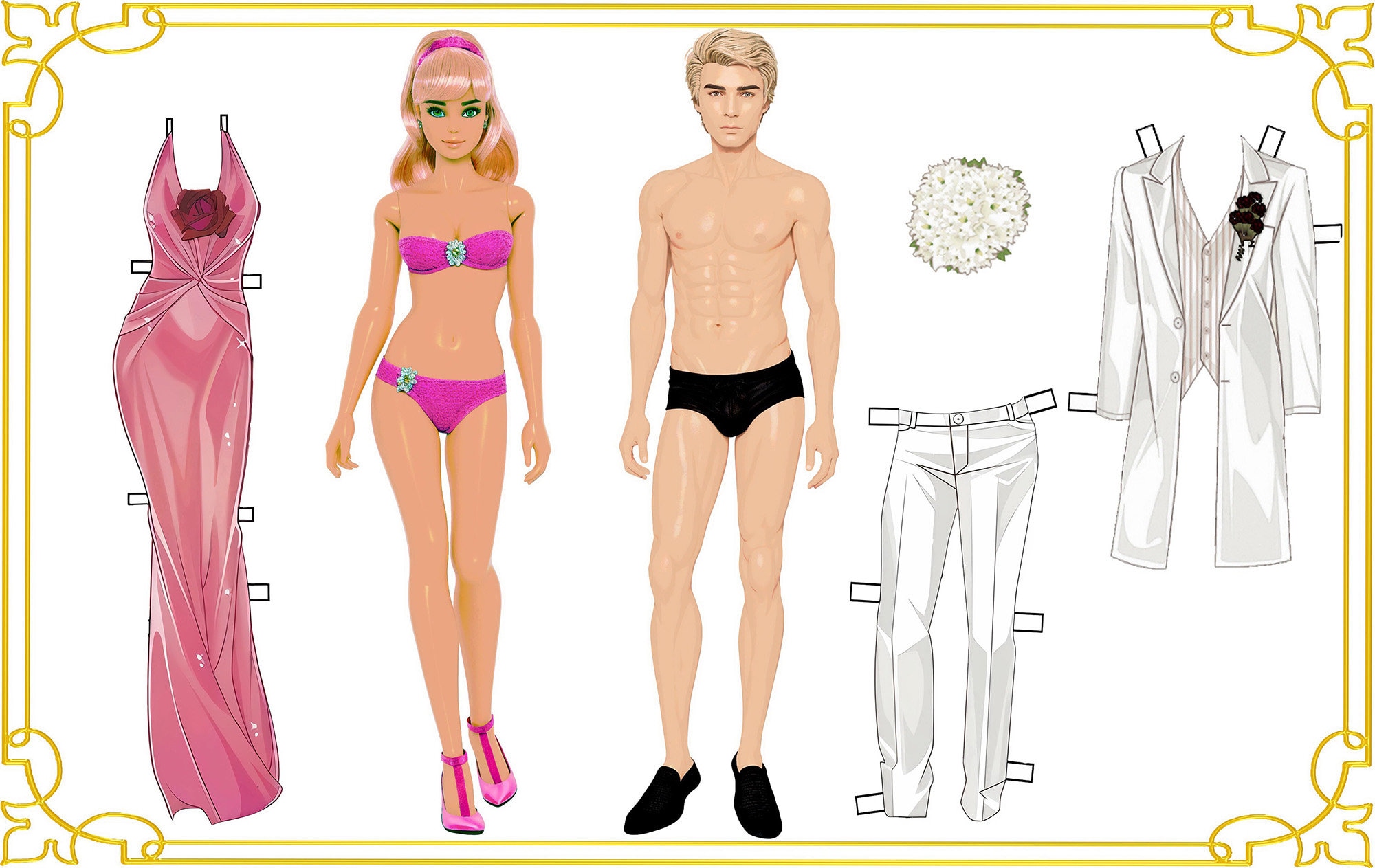 Ken paper doll new arrivals