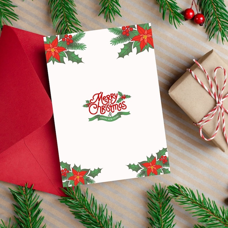 Christmas Card Printable Merry - Il 794xN.5620612602 C374