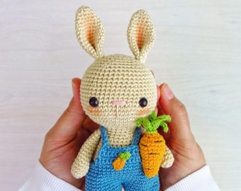 Crochet PATTERN Bunny Rabbit, Amigurumi tutorial PDF in English