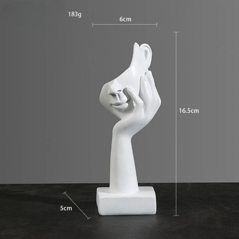 Accueil Présentoir de bureau pour figurines Sculpture Ornement Décoration Statue de maison d'intérieur White-C