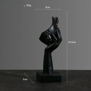 Accueil Présentoir de bureau pour figurines Sculpture Ornement Décoration Statue de maison d'intérieur Black-C