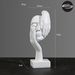 Accueil Présentoir de bureau pour figurines Sculpture Ornement Décoration Statue de maison d'intérieur White-A