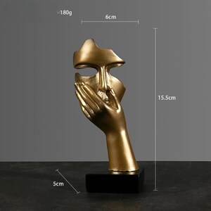 Home Figurine Desktop Display Sculpture Ornament Decoration Indoor House Statue Gold-A