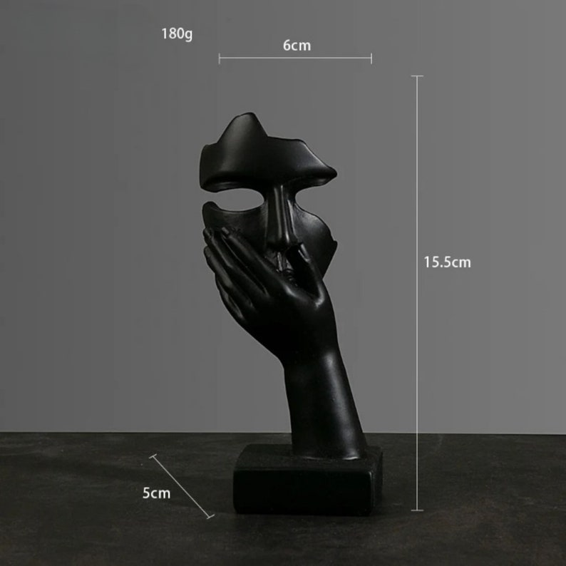 Accueil Présentoir de bureau pour figurines Sculpture Ornement Décoration Statue de maison d'intérieur Black-B