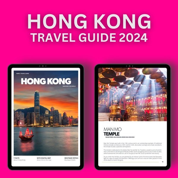 Travel Guide Hong Kong ebook Sightseeing Hong Kong Travel Itinerary best guide with photos tips instant download printable pdf travel china